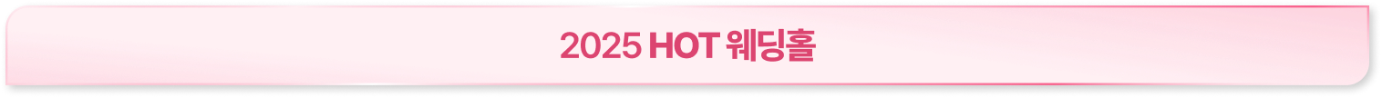 2025 HOT 웨딩홀
